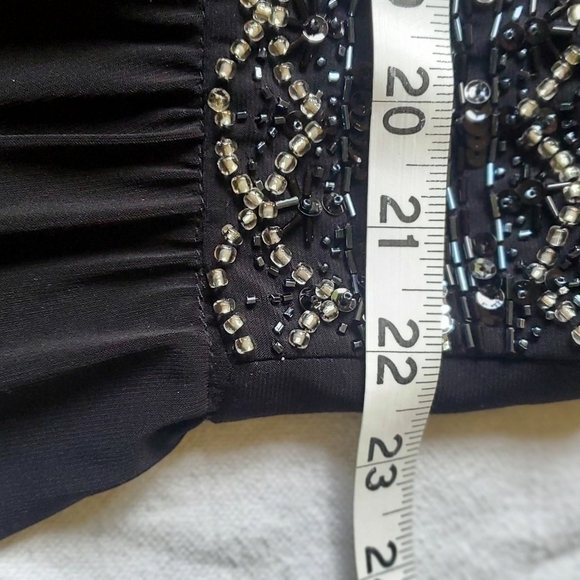 R&M Richards w Beaded Waist Sz 22W Sleeveless Long Maxi Event Gown - Picture 10 of 13